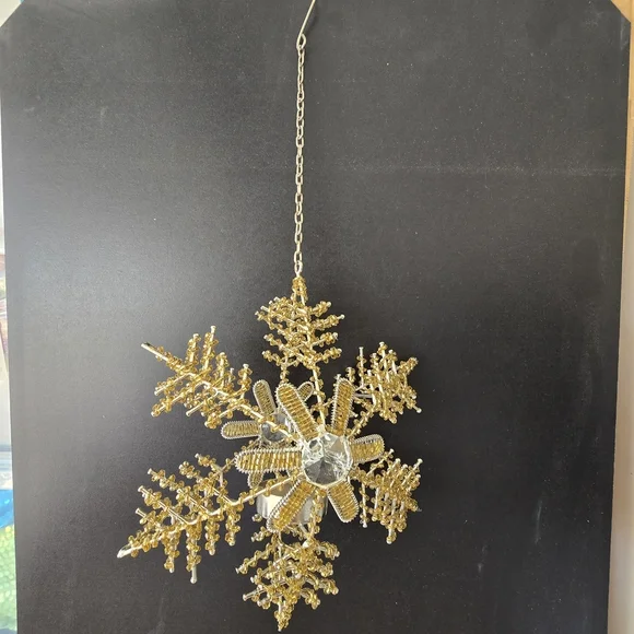 Gold Snowflake Ornament - Picture 5 of 9